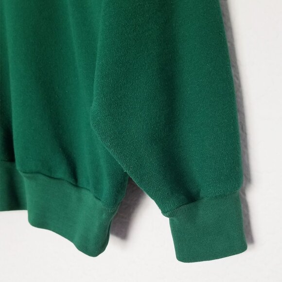 REFORMATION Hunter Rio Crew Neck Cropped Sweatshirt XS Pine Green SOFT Cozy - Picture 13 of 16